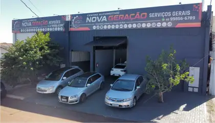Fachada da oficina Nova Geração