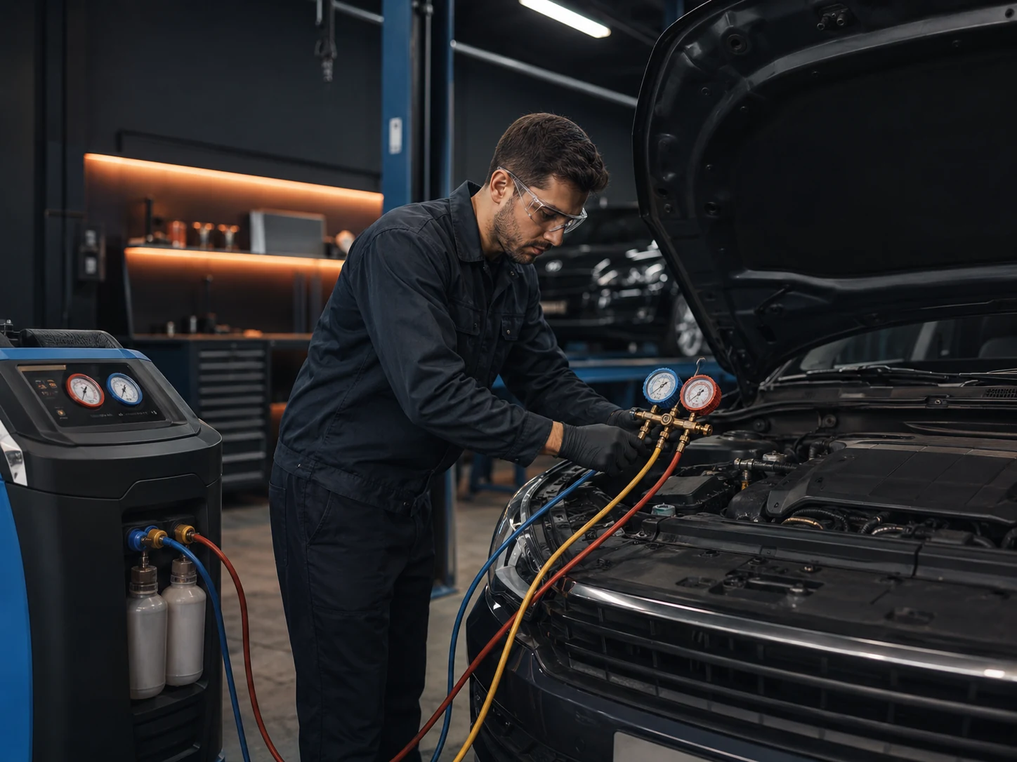 Serviço de ar-condicionado automotivo